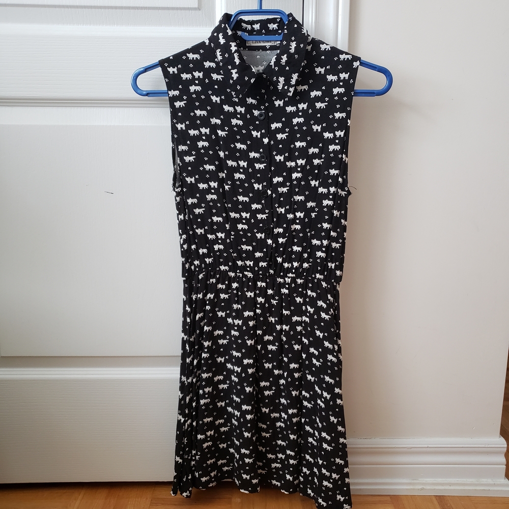 YesStyle - "Liva Girl" cat patterned sleeveless dress